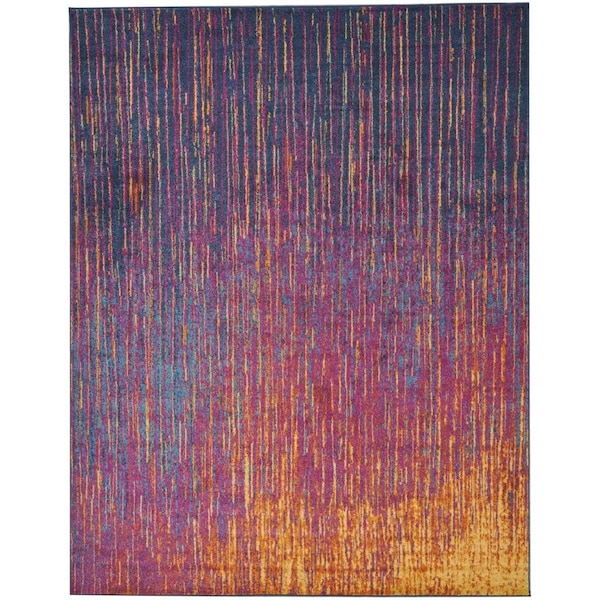 Palacedesigns 8 x 10 ft. Rainbow Abstract Striations Area Rug PA3657991 - main